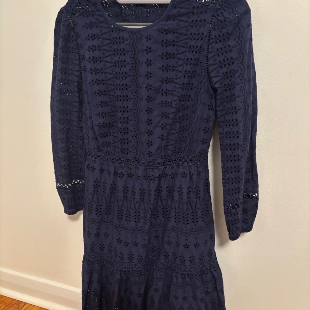 J. Crew Eyelet Tiered Midi Dress